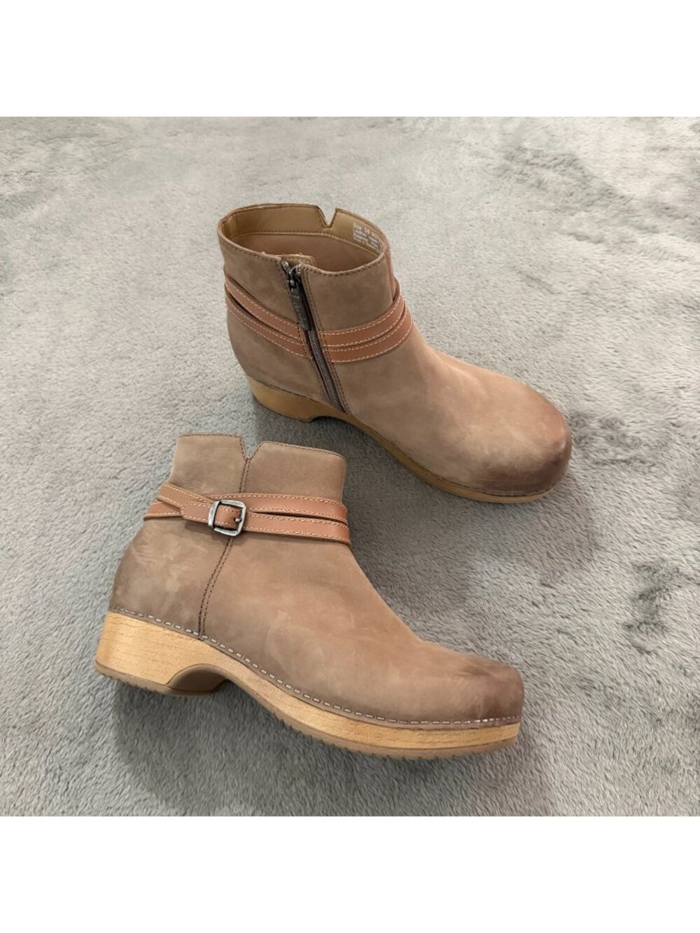 Dansko Brook Ankle Boots Booties Taupe Womens 39 US 8.5 9 Shoes